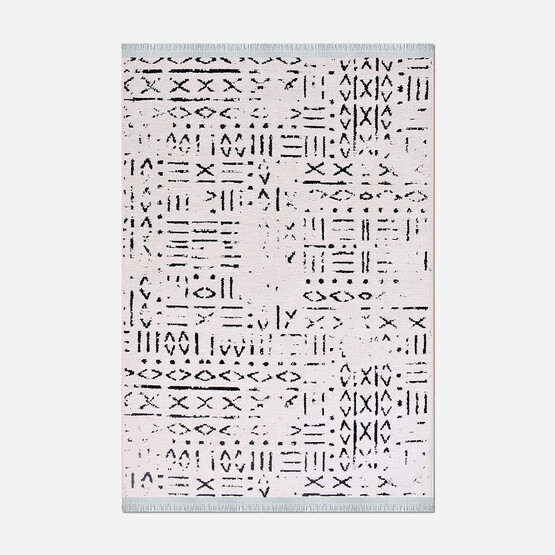Crea Vanilya Kilim 8018 Beyaz 80x150 cm