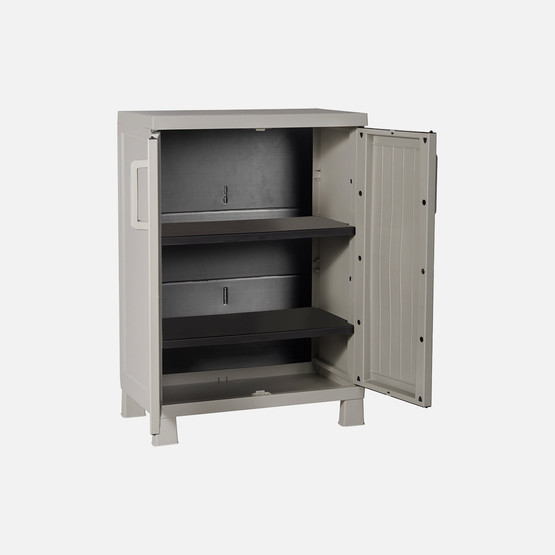 Toomax Wood Midi 2 Raflı Plastik Dolap Taş Gri
