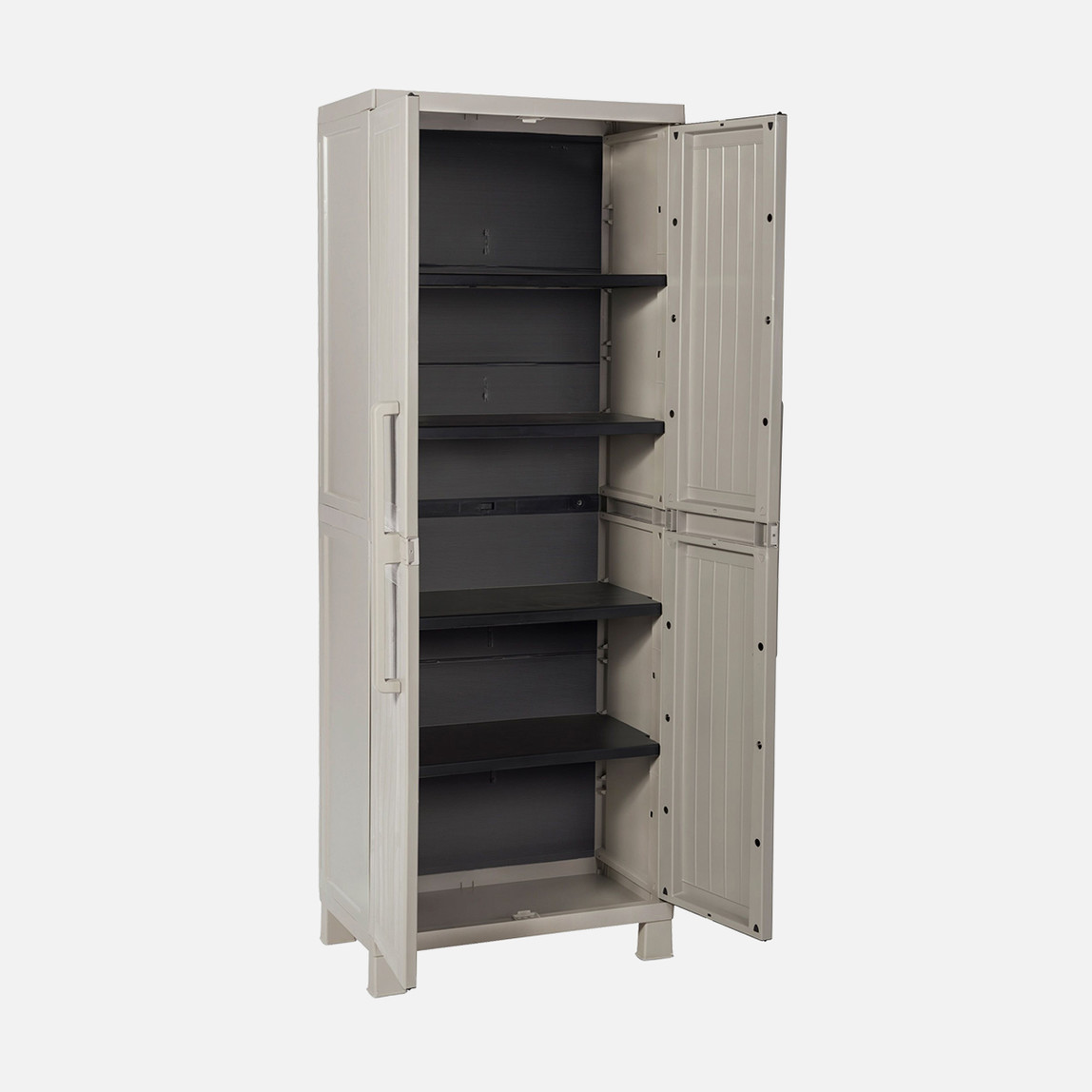    Toomax Wood Midi 4 Raflı Plastik Dolap Taş Gri 