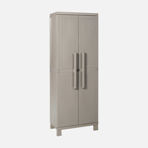 Toomax Wood Midi 4 Raflı Plastik Dolap Taş Gri