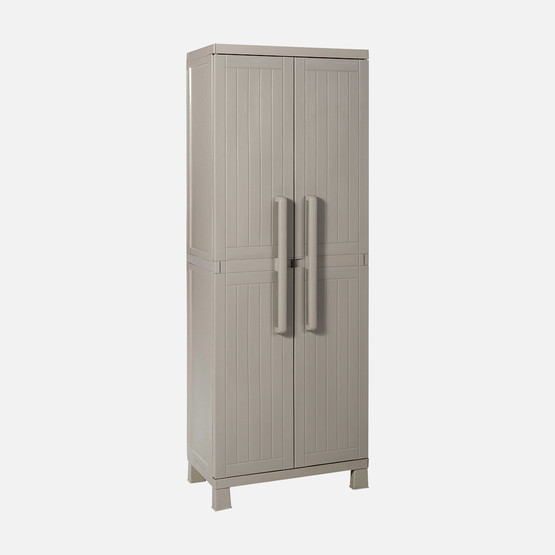 Toomax Wood Midi 4 Raflı Plastik Dolap Taş Gri