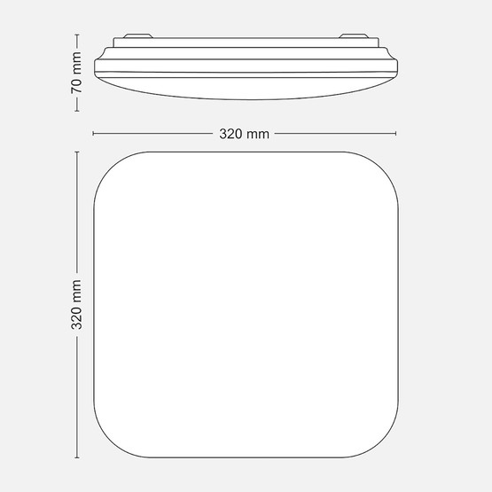 Philips Mauve Kare Plafonyer 17W Beyaz Işık