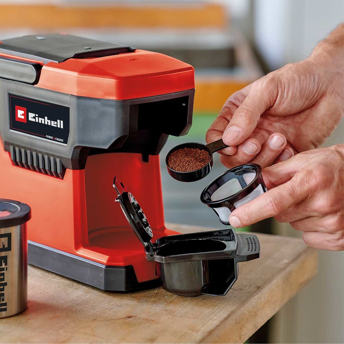   Einhell TE-CF 18 Li - Solo  Akülü Kahve Makinesi(Akü ve Şarj Cihazı Dahil Değildir.) 