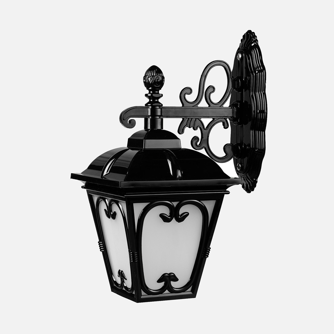    Modelight Kare Motifli Aşağı Bakan Aplik Siyah 