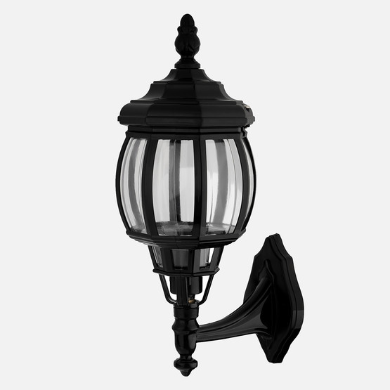 Modelight Sekizgen Fenerli Yukarı Bakan Aplik Siyah
