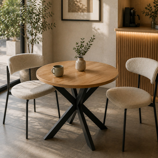 Bistro NRD-700025K Ahşap Masa Tablası Yuvarlak

