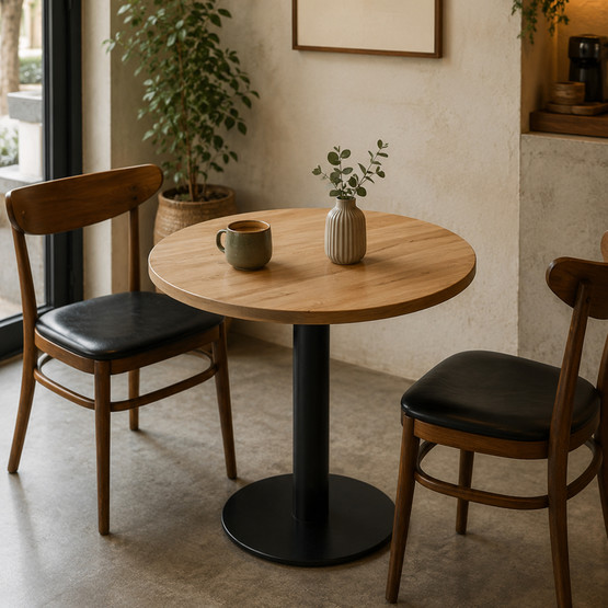 Bistro NRD-700025K Ahşap Masa Tablası Yuvarlak

