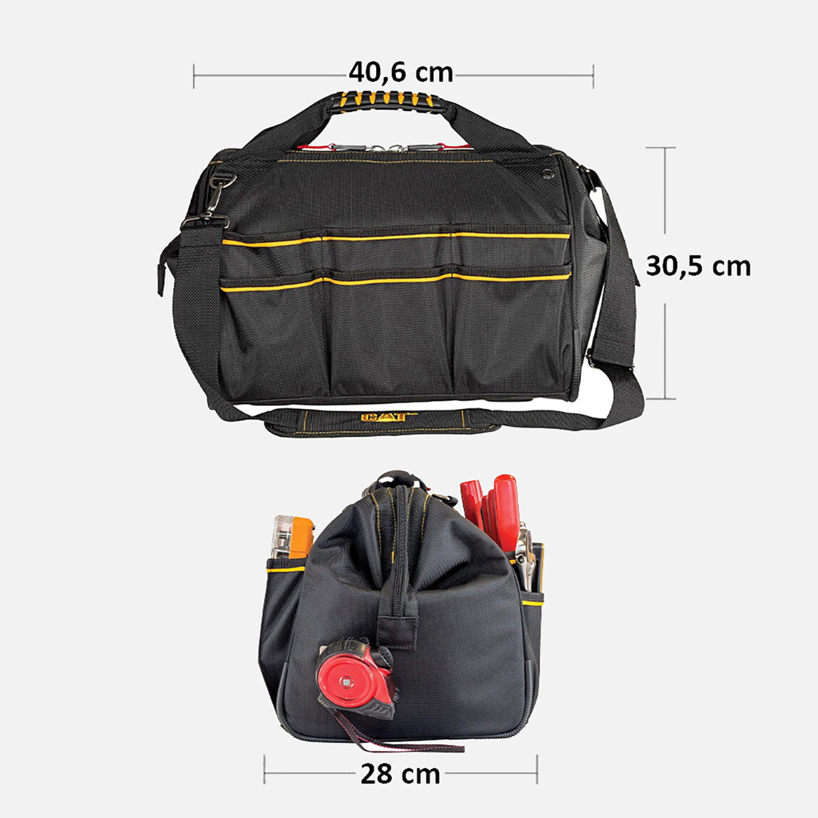    Cat DA980192 16'' Ağır Hizmet Geniş Ağızlı Bez Alet Takım Çantası 