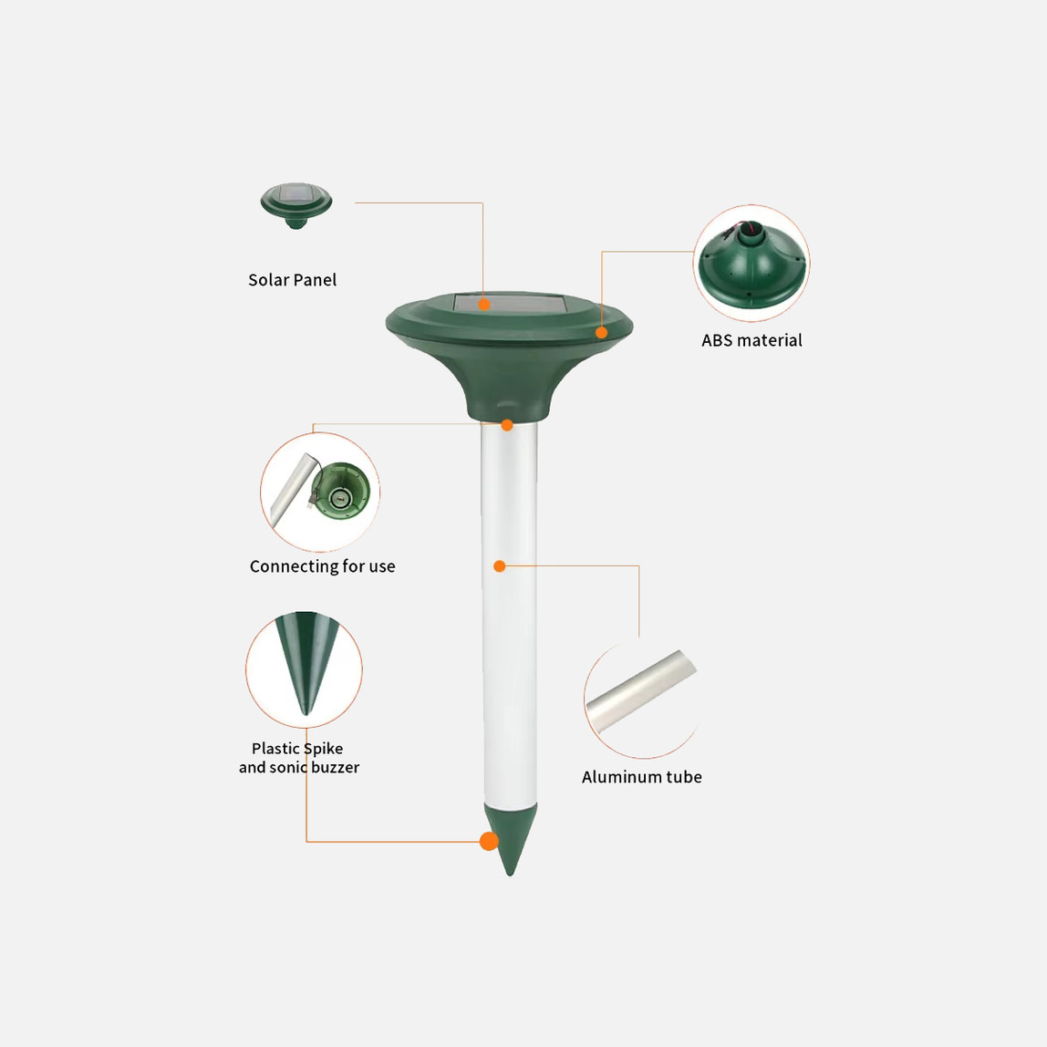    Dlc AGTZ-02 Solar Köstebek Fare Yılan Kovar Motorlu 