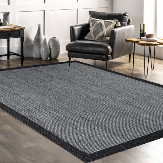 Crea Ando Bordürlü Halı Gri 160x230 cm