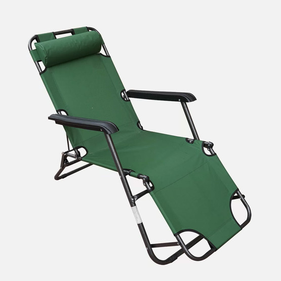 Metal Pozisyonlu Katlanır Yeşil Koltuk