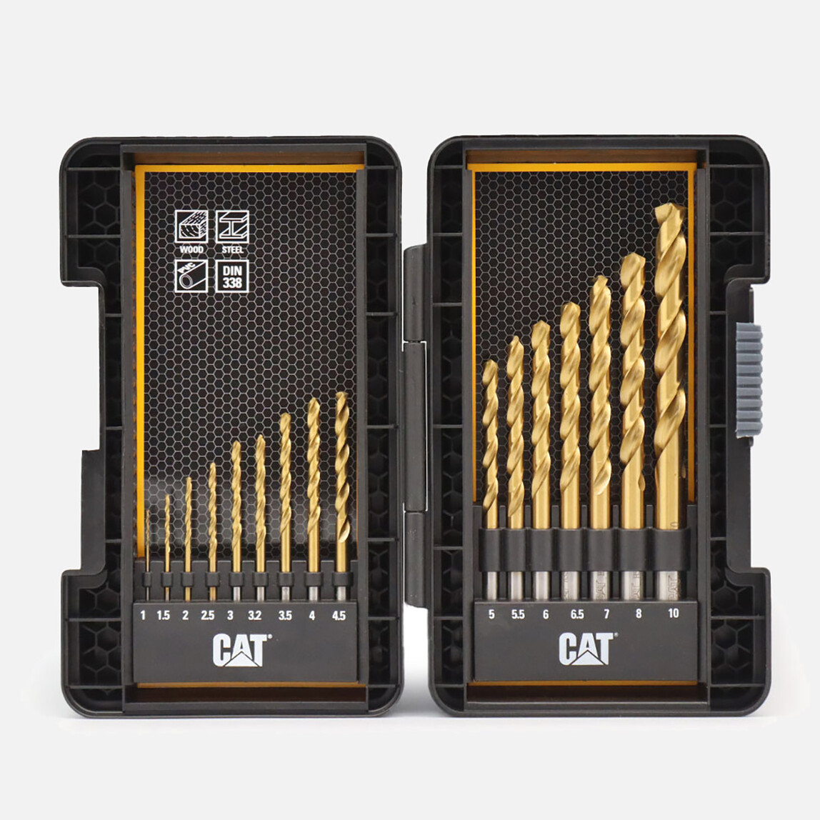    Cat DA02901 16 Parça Profesyonel Titanyum Kaplama HSS Metal Delici Matkap Ucu 