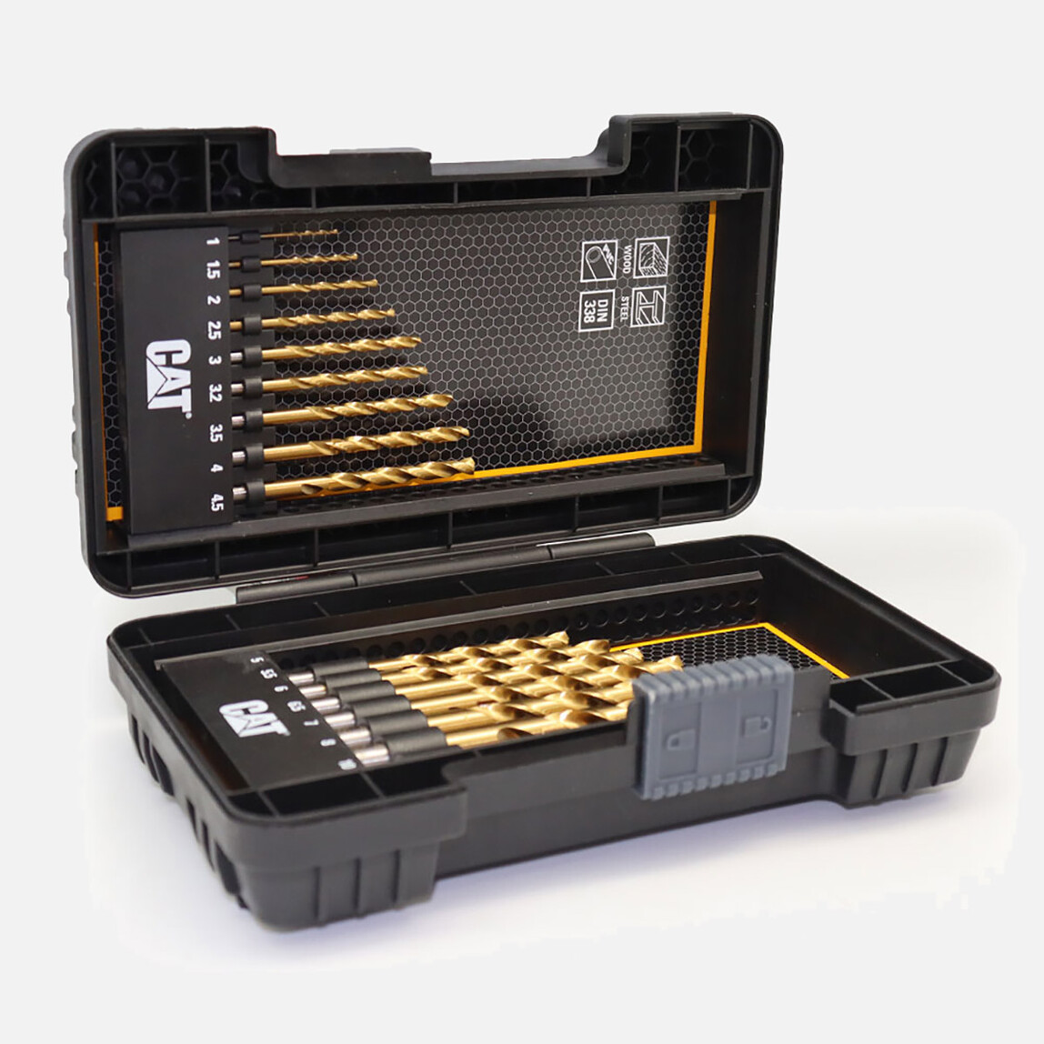    Cat DA02901 16 Parça Profesyonel Titanyum Kaplama HSS Metal Delici Matkap Ucu 