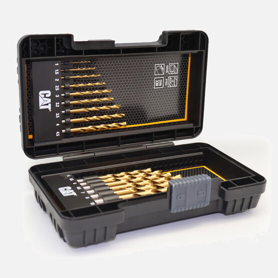 Cat DA02901 16 Parça Profesyonel Titanyum Kaplama HSS Metal Delici Matkap Ucu