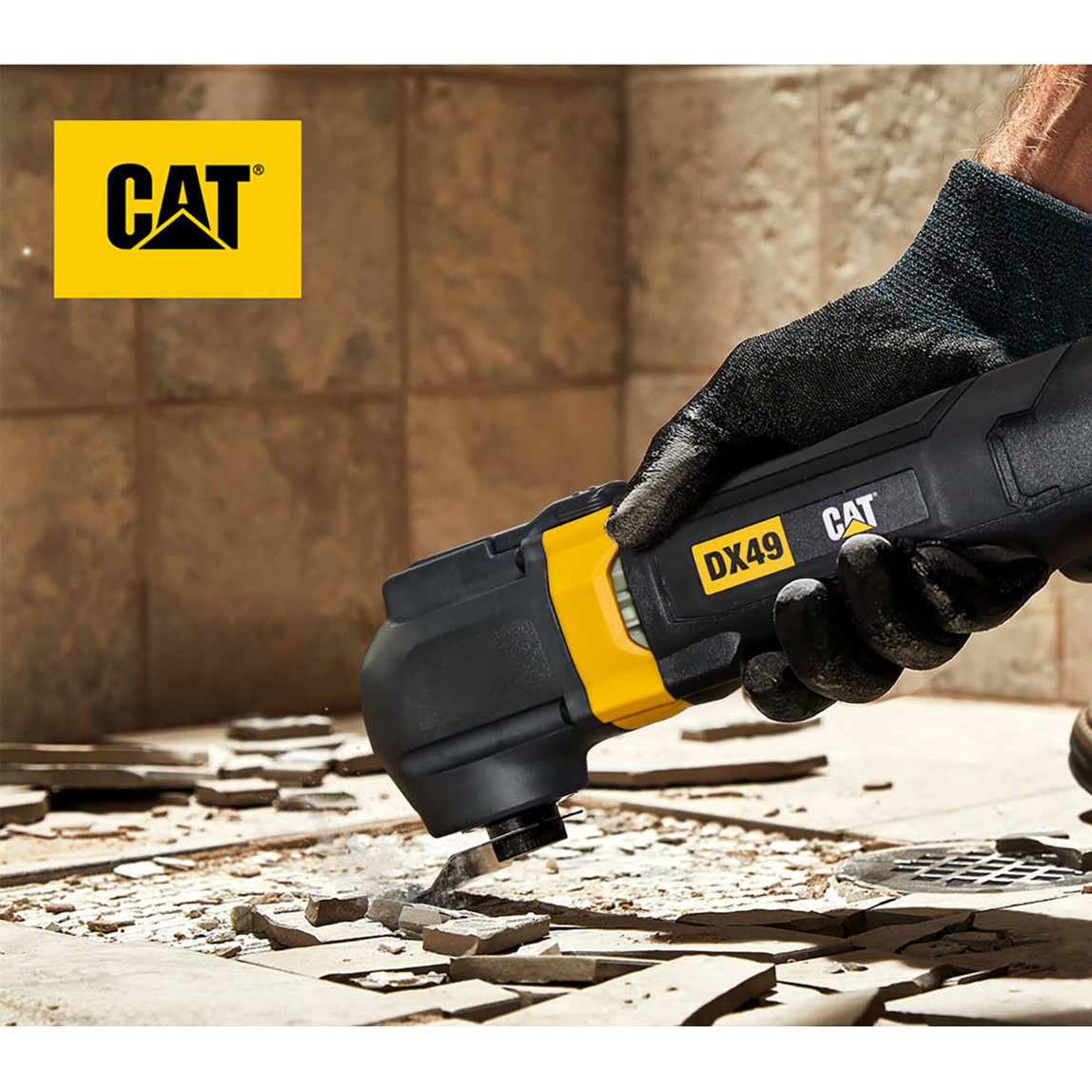    Cat DX49.1 350Watt Profesyonel Çok Amaçlı Devir Ayarlı Kesme Raspalama ve Zımpara 14 Adet Aksesuar 