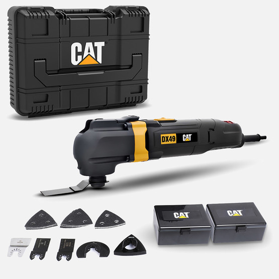 Cat DX49.1 350Watt Profesyonel Çok Amaçlı Devir Ayarlı Kesme Raspalama ve Zımpara 14 Adet Aksesuar