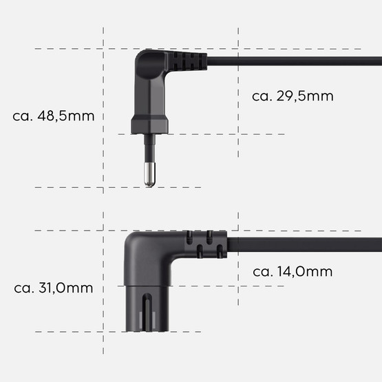 Hama Güç AC Konnektör C7 1.5 m Açılı