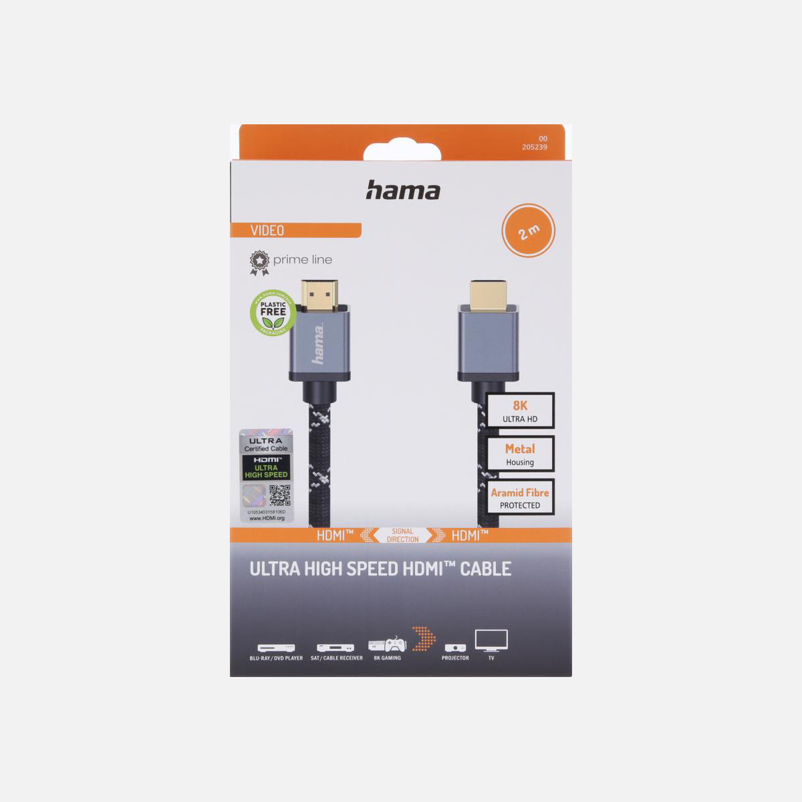    Hama HDMI Altın Uçlu Kablo 8K 2 m 