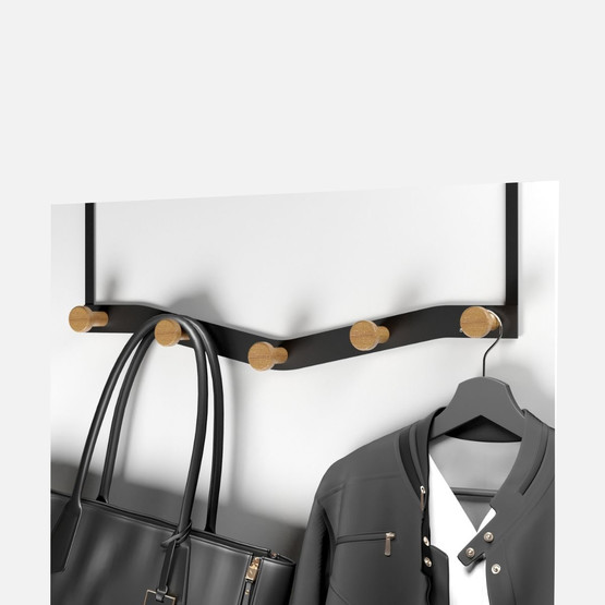 tekno-tel MG079 Kapı Arkası 5'li Askılık Siyah