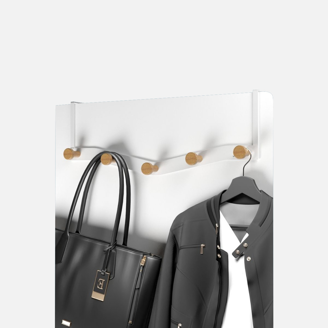    tekno-tel MG079 Kapı Arkası 5'li Askılık Beyaz 