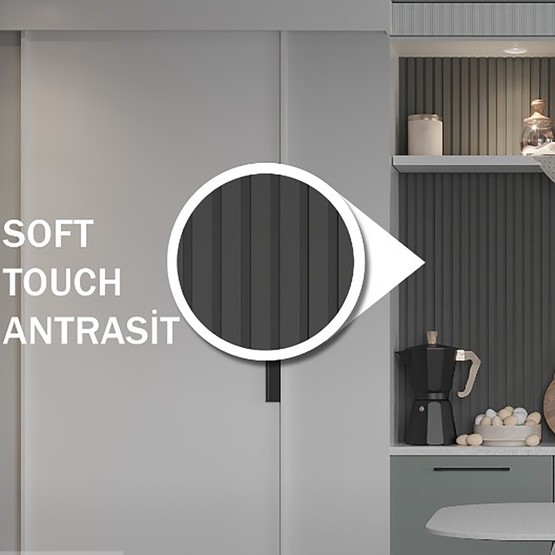 Soft Touch  MDF  Duvar Paneli18x121x2800mm Antrasit
