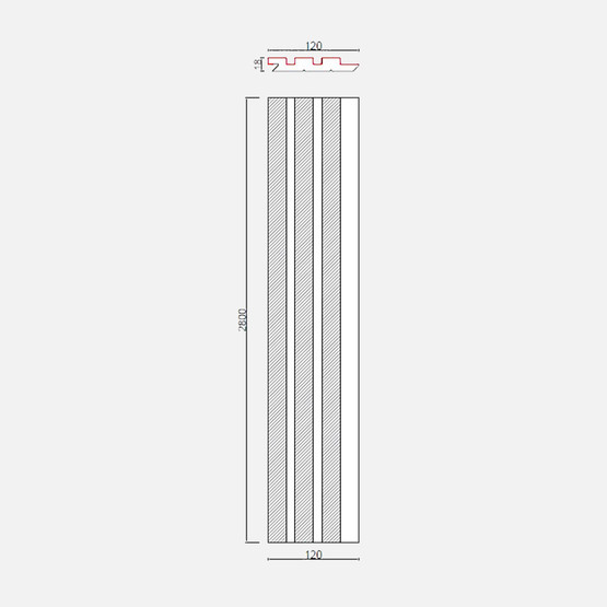 Soft Touch  MDF  Duvar Paneli18x121x2800mm Antrasit
