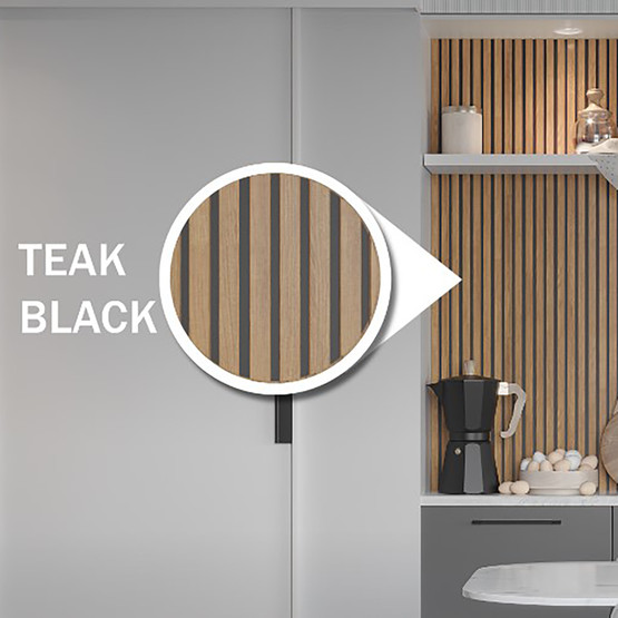 Soft Touch  MDF  Duvar Paneli18x121x2800mm Teak-Black
