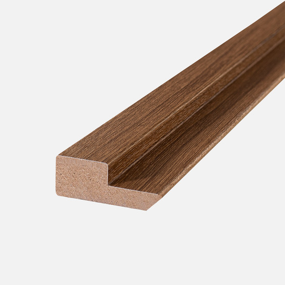 MDF Duvar Paneli Sol Başlangıç Profili  18x48x2800mm Teak

