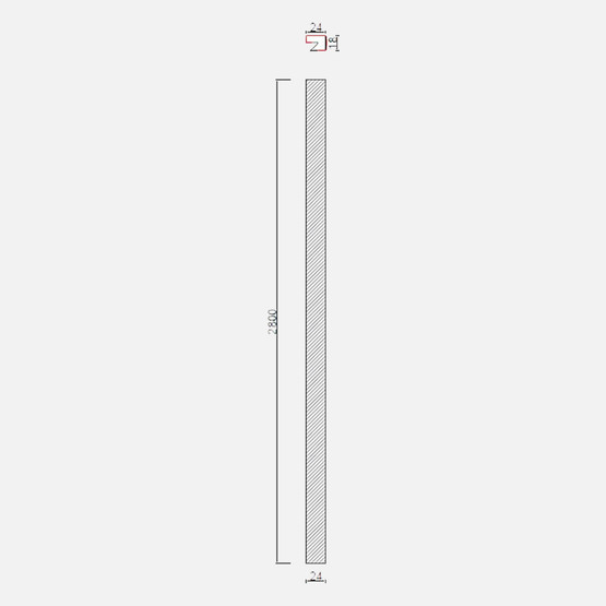 MDF Duvar Paneli Sağ Bitiş Profili   18x24x2800mm ST Antrasit
