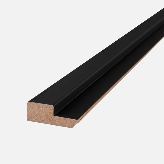 MDF Duvar Paneli Sol Başlangıç Profili  18x48x2800mm ST Siyah 
