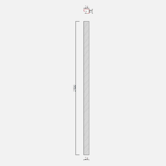 MDF Duvar Paneli Sag Bitiş  Profili   18x24x2800mm ST Siyah
