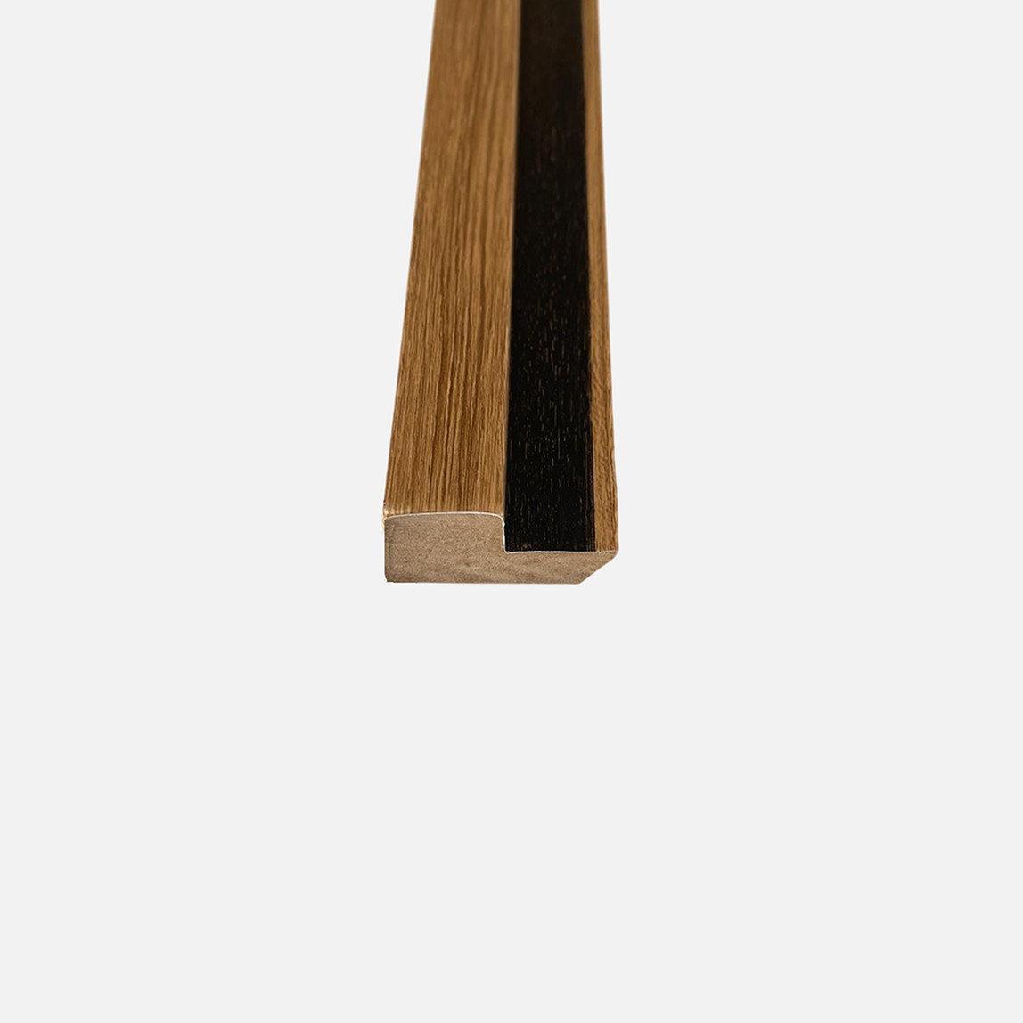    MDF Duvar Paneli Sol Başlangıç Profili   18x48x2800mm Teak-Black
 