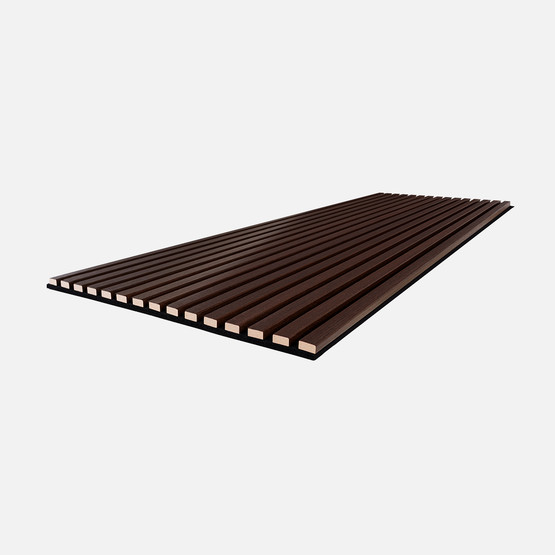 MDF Akustik Duvar Paneli 20x600x2800mm Koyu Ceviz 

