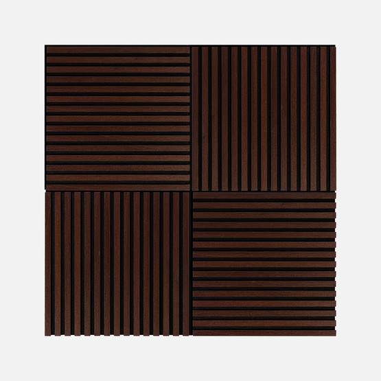 MDF Akustik Duvar Paneli Kare 20x600x600mm Koyu Ceviz
