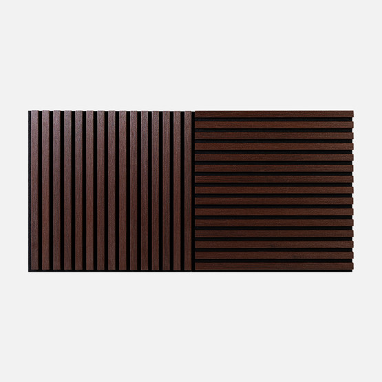 MDF Akustik Duvar Paneli Kare 20x600x600mm Koyu Ceviz
