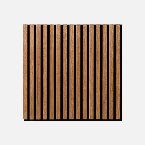 MDF Akustik Duvar Paneli Kare 20x600x600mm Teak