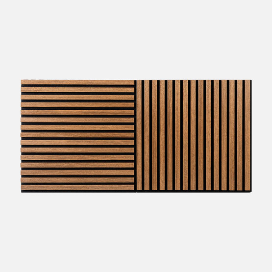 MDF Akustik Duvar Paneli Kare 20x600x600mm Teak