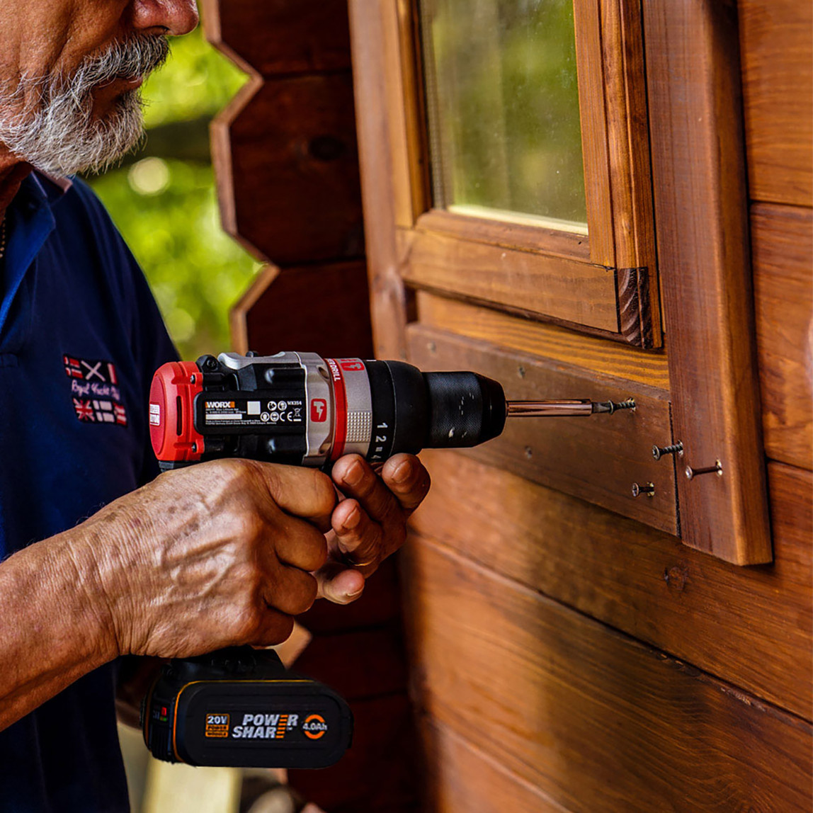    WORX WX354.4 20Volt/4.0Ah Li-ion Çift Akülü Kömürsüz Profesyonel Şarjlı Darbeli Matkap 