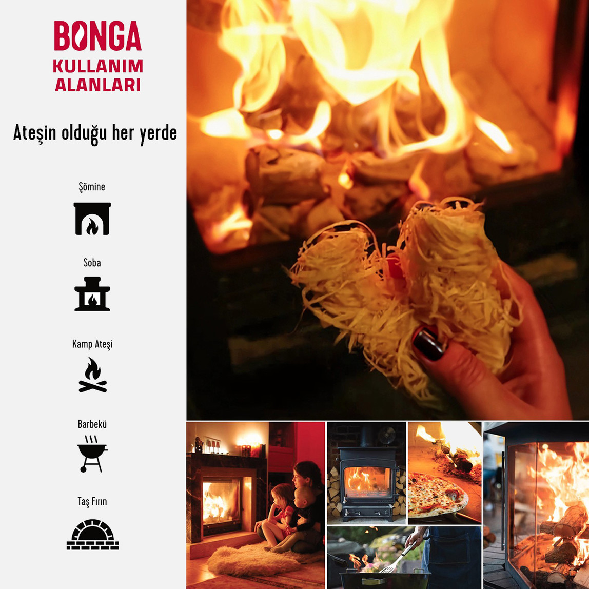    Bonga Odun Yünü Mangal Tutuşturucu 350gr 
