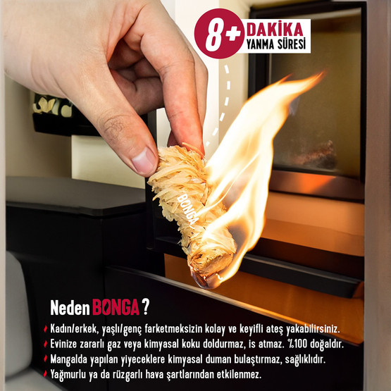 Bonga Odun Yünü Mangal Tutuşturucu 350gr