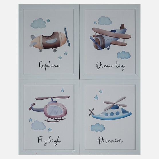 Mina Art Çerçeveli Tablo 4'lü Çocuk Serisi 23x28 cm