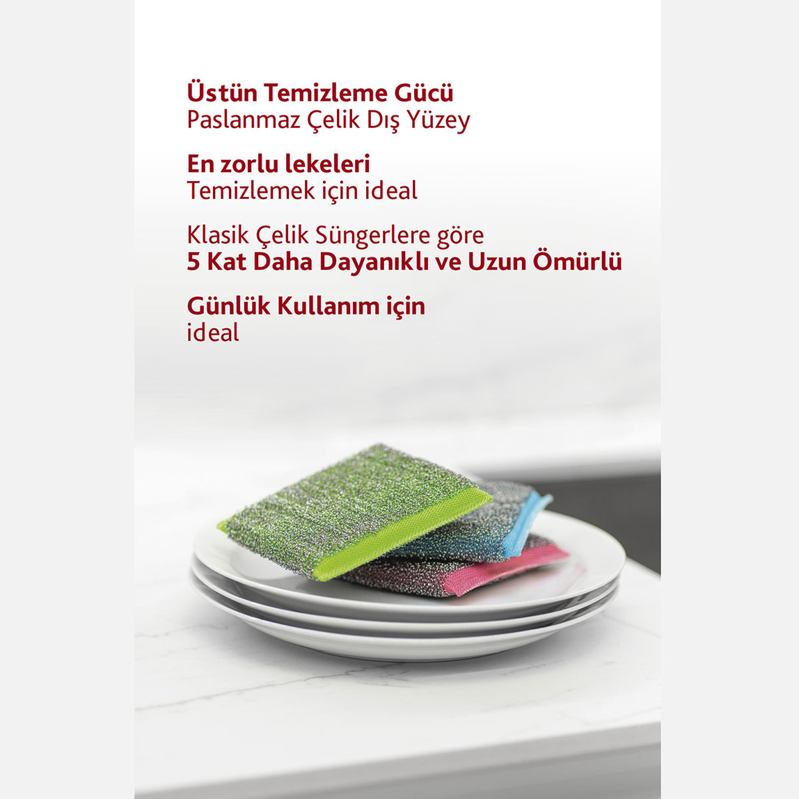    Vileda Glitzi Power Inox Ovma Süngeri 