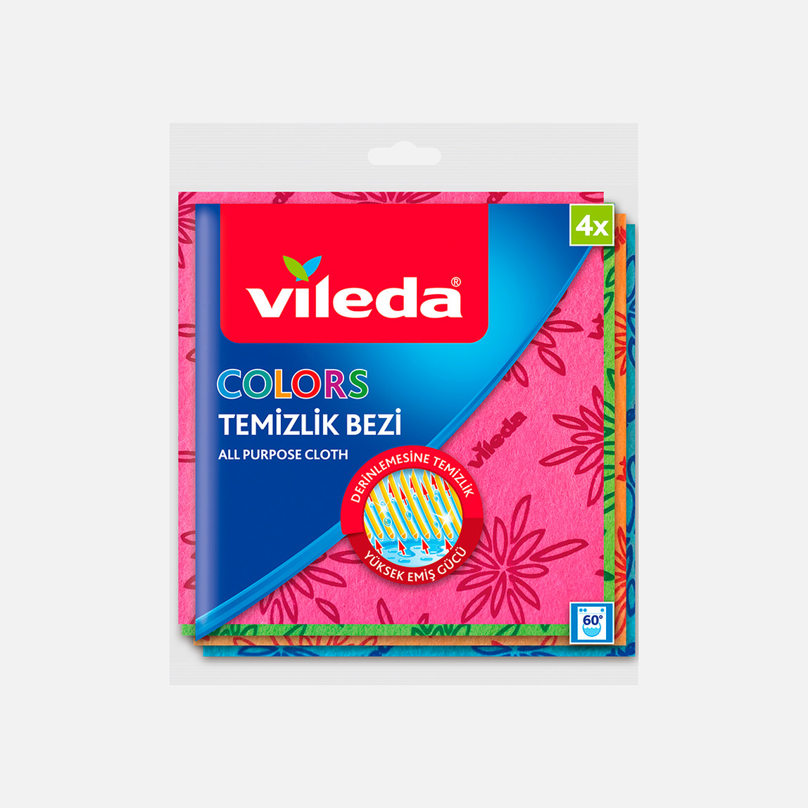    Vileda Colors 4'lü Temizlik Bezi 