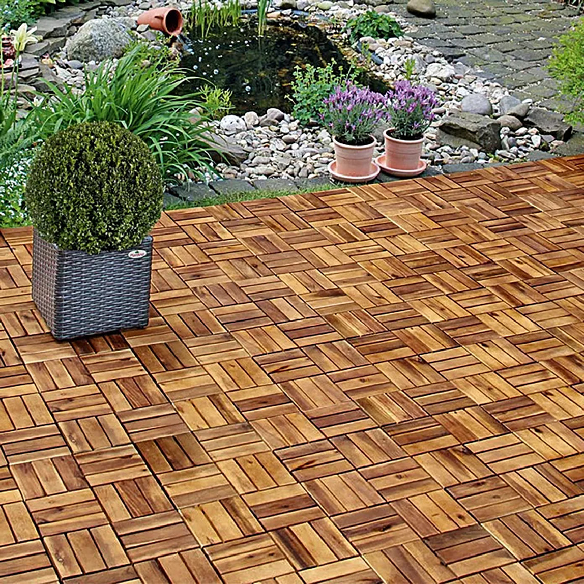    Akasya Ahşap Yer Döşemesi 5 Adet 30*30*2 cm 