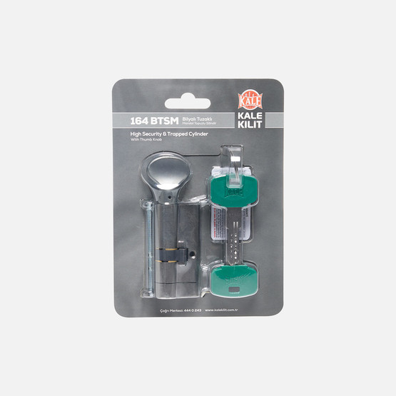 Kale Kilit Antrasit Bilyalı Tuzaklı Mandallı Silindir