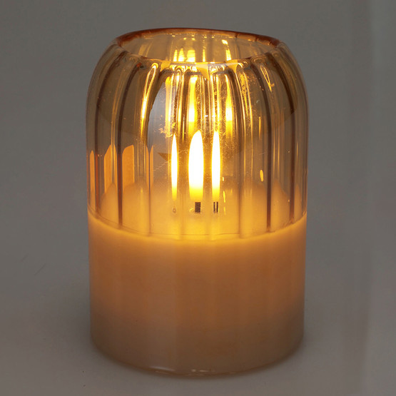 Cam İçerisinde 10 cm Led Mum