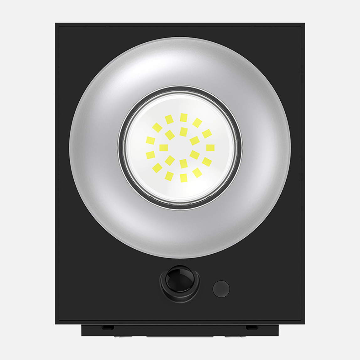    Solar Led Sensörlü Kare Aplik Siyah    
