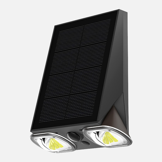 Solar 2'Li Led Aplik Siyah   