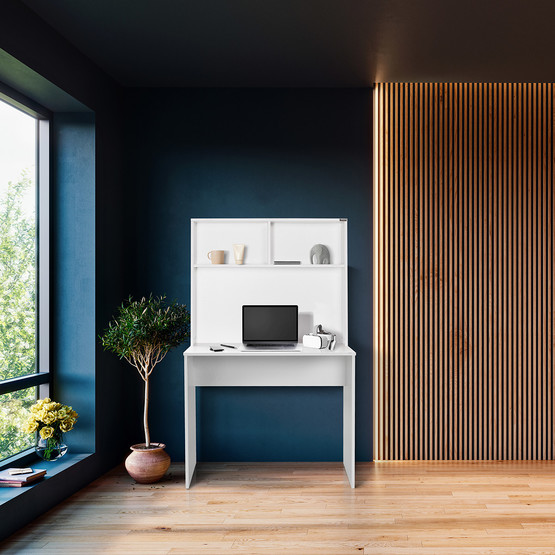 Adore Raflı Çalışma Masası Beyaz