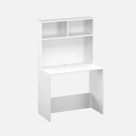 Adore White Raflı Çalışma Masası Mat Beyaz